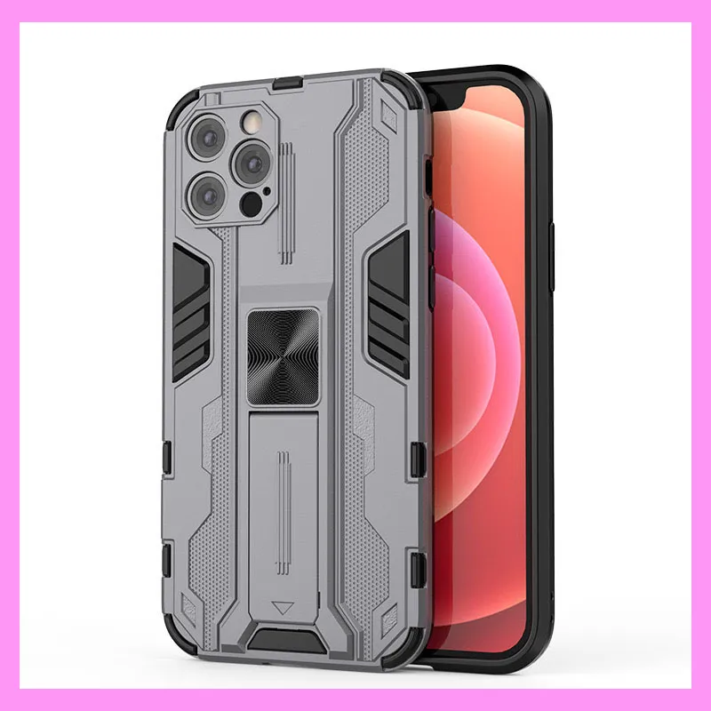 【9-07#】Mechanical Feel, Shockproof, Built-in Stand iPhone Case