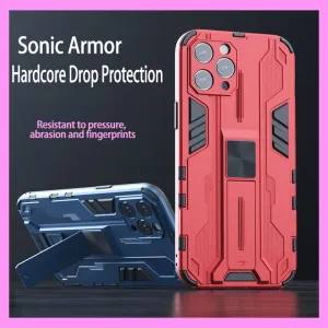 【9-07#】Mechanical Feel, Shockproof, Built-in Stand iPhone Case