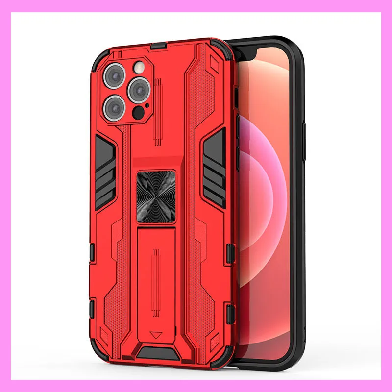 【9-07#】Mechanical Feel, Shockproof, Built-in Stand iPhone Case