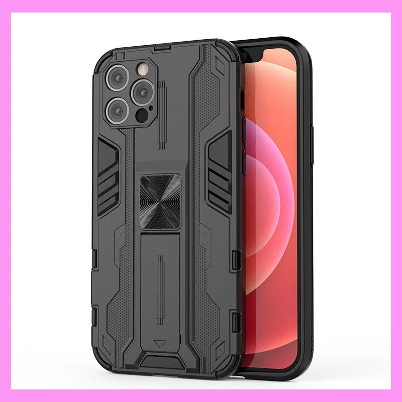 【9-07#】Mechanical Feel, Shockproof, Built-in Stand iPhone Case