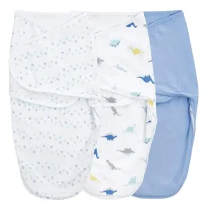 aden   anais essentials wrap swaddle 3pack - Dino Rama 0-3 months S/M