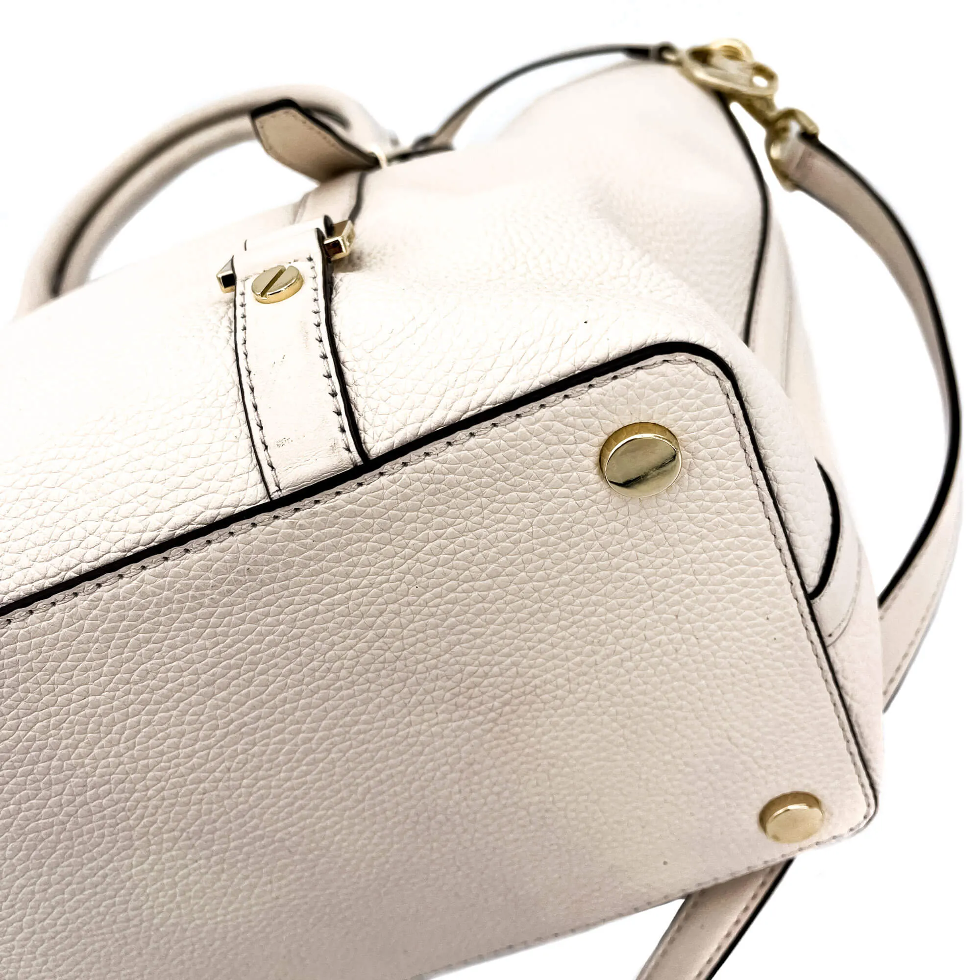 Bedford Legacy Leather Tote Off-White Large