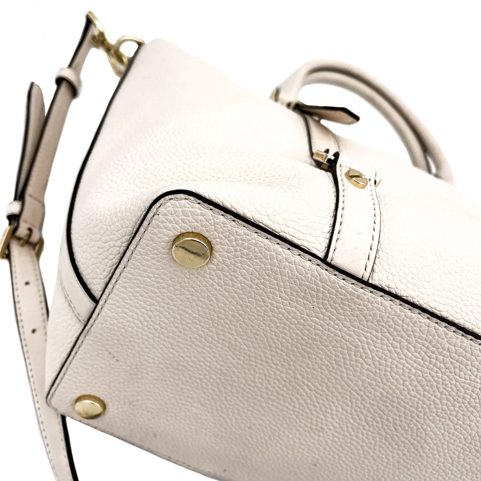 Bedford Legacy Leather Tote Off-White Large