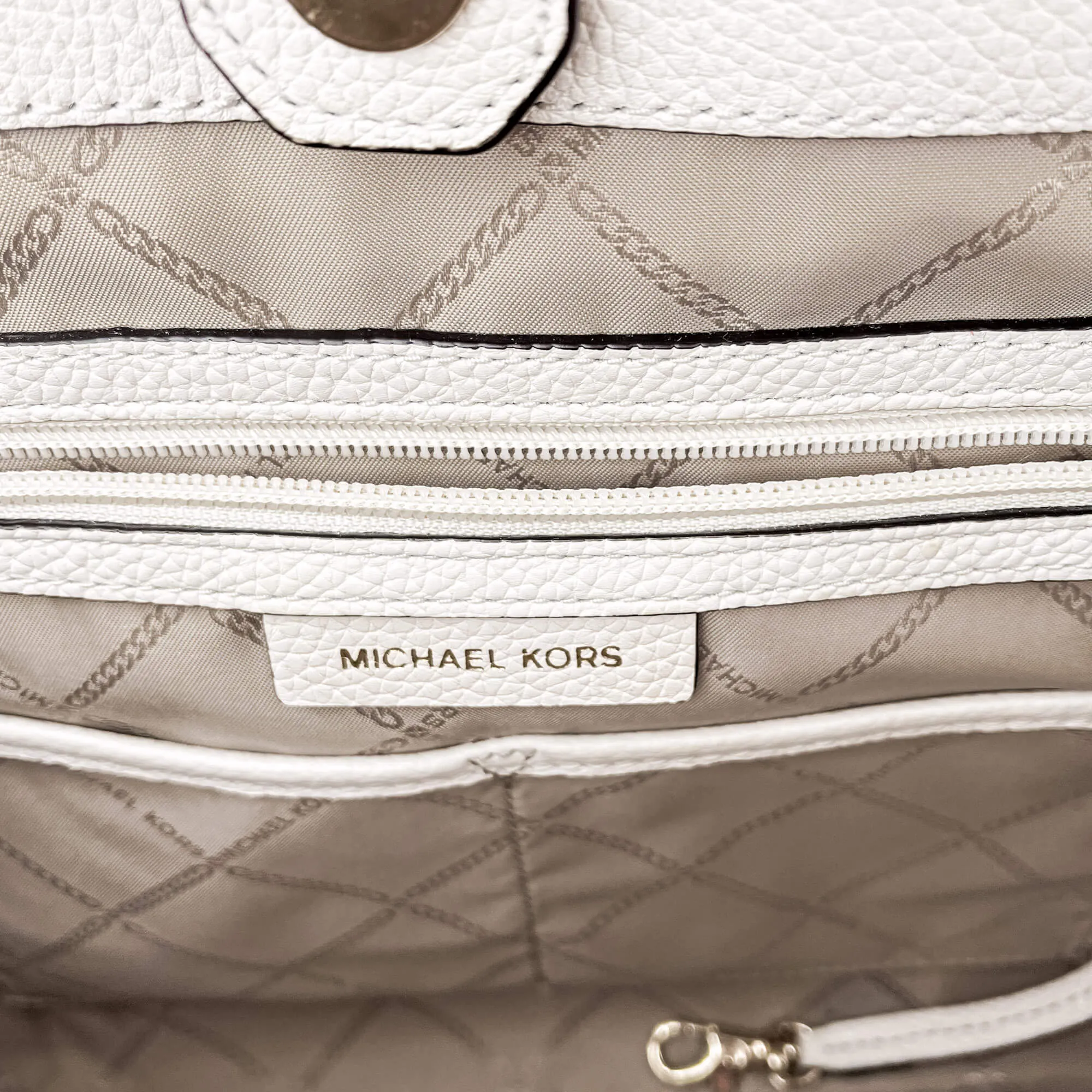 Bedford Legacy Leather Tote Off-White Large