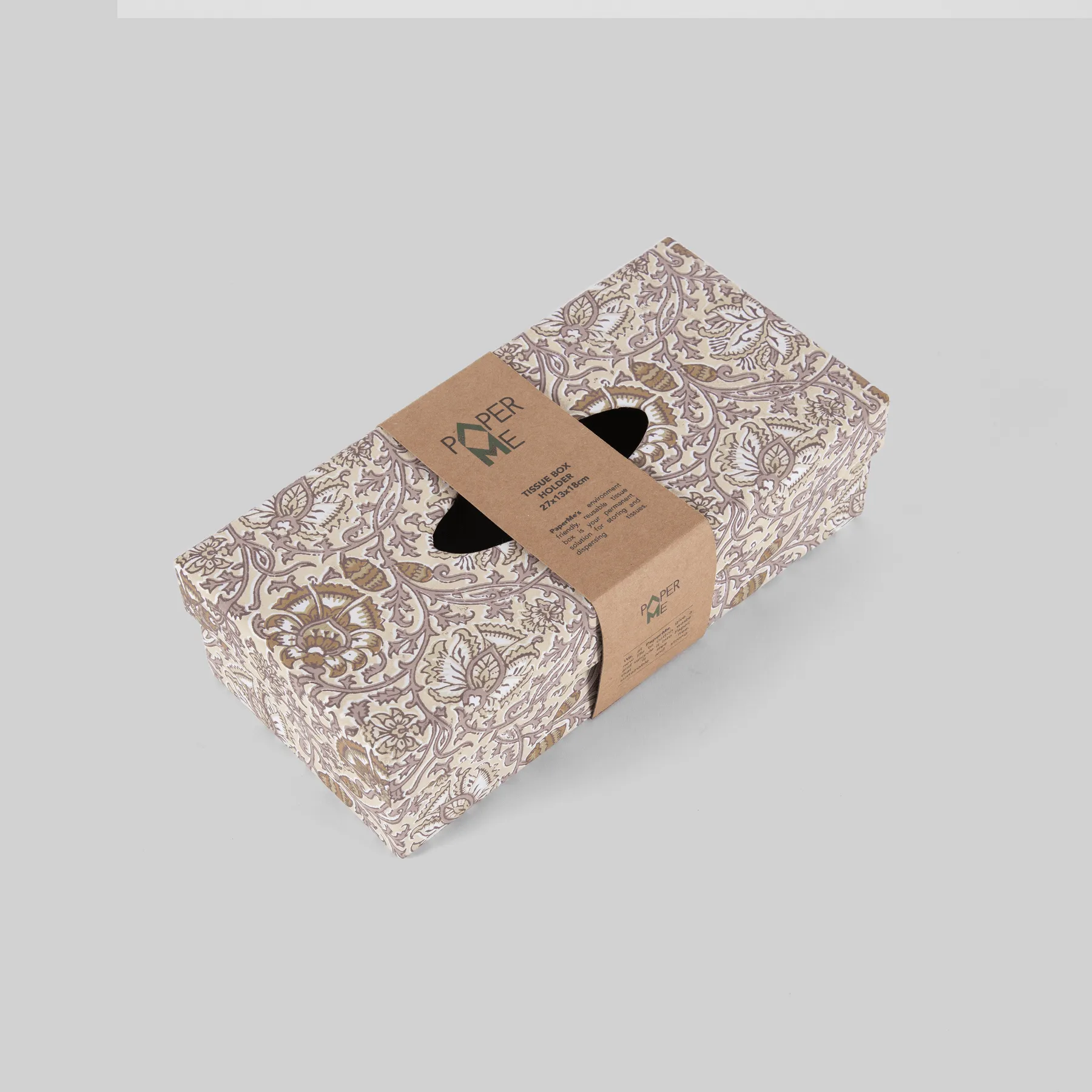 Block Story Beige Tissue Box Holder