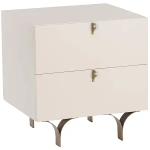 Celine Small Nightstand, Cream