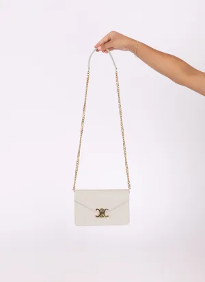 Celine Triomphe Calfskin Wallet on Chain