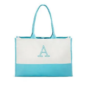 COLORBLOCK TOTE - ROBIN'S EGG BLUE