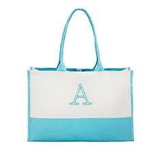 COLORBLOCK TOTE - ROBIN'S EGG BLUE