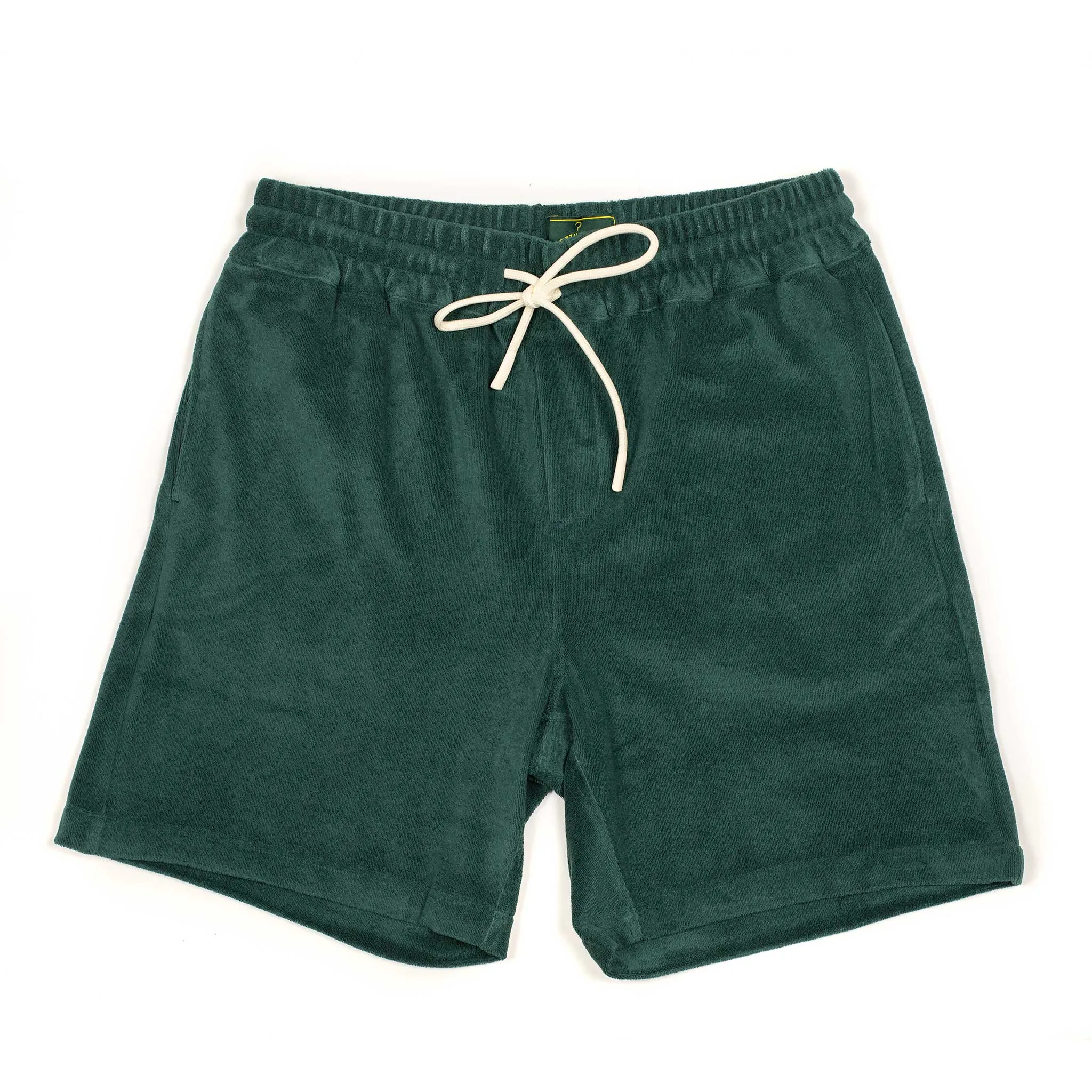 Easy shorts in green cotton mix terry