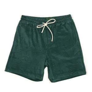 Easy shorts in green cotton mix terry