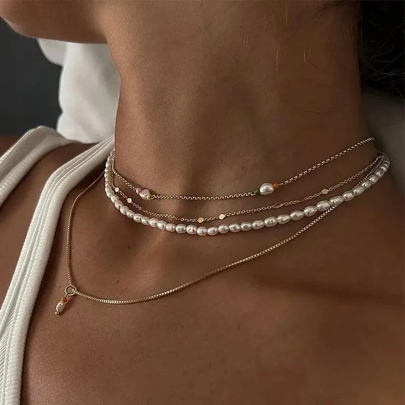 Elegant Black Ribbon Choker Necklace with White Pearls: Timeless Elegance