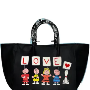 Everyday Vegan Leather Tote - Hand Painted Charlie Love