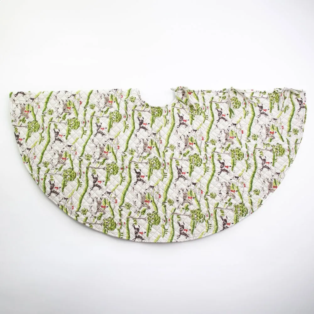 Hunt Scene Quilted Tree Skirt