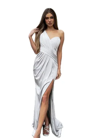 Jadore  Gown – Elegant One-Shoulder Evening Dress with Ruched Waist