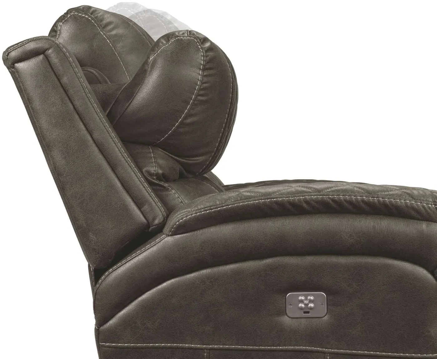 Kalinan Dual Power Reclining Sofa - Granite