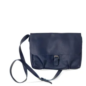 Kleine Messenger Bag - Flora und Fauna dunkelblau