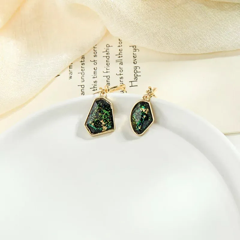 Knot Irregular stone dangle drop earring