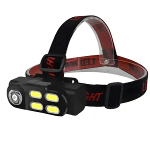 LED headlights withstrong light and super brightness Wearable flashlight for outdoor USB charging COB running light dual purpose