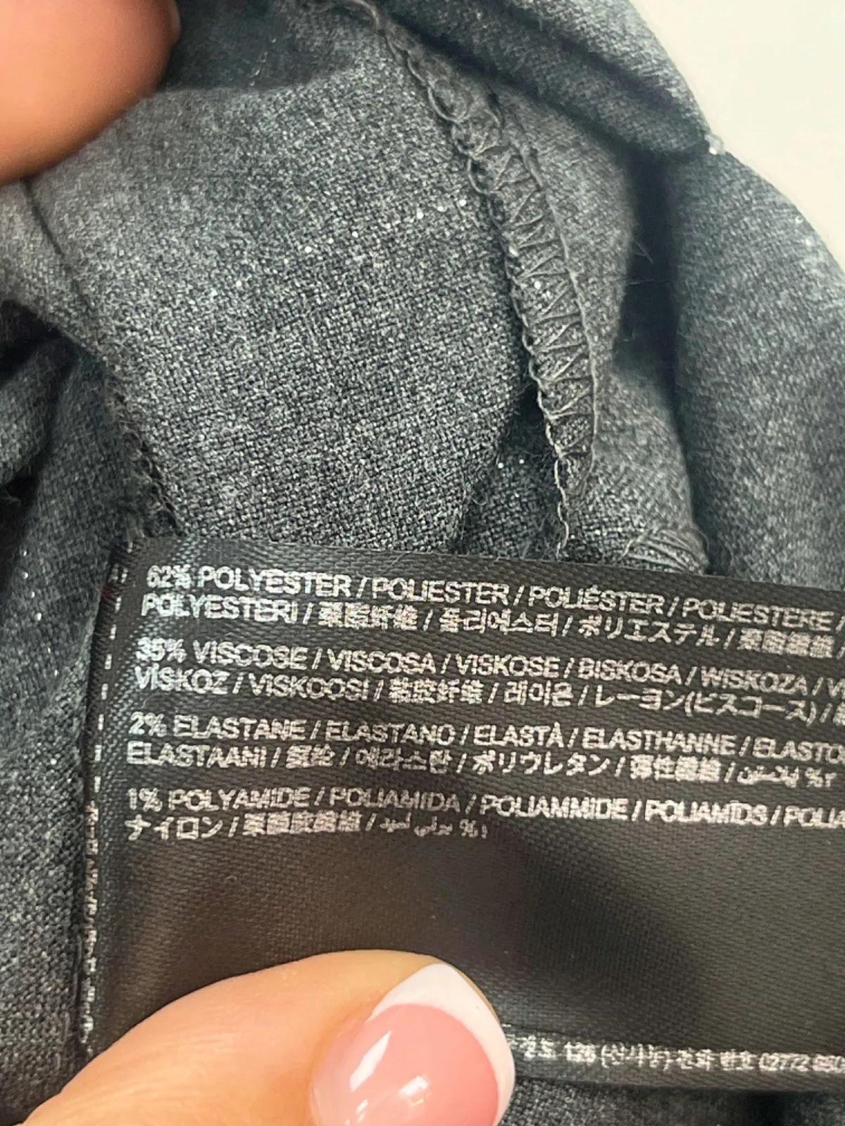 Mango Dark Grey Adriana Dress UK XS