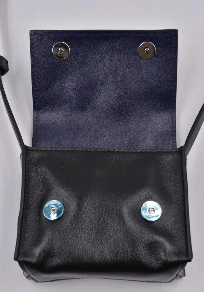 MARNI SBMQ0082U0 MINI MESSENGER BAG NAVY/BLACK