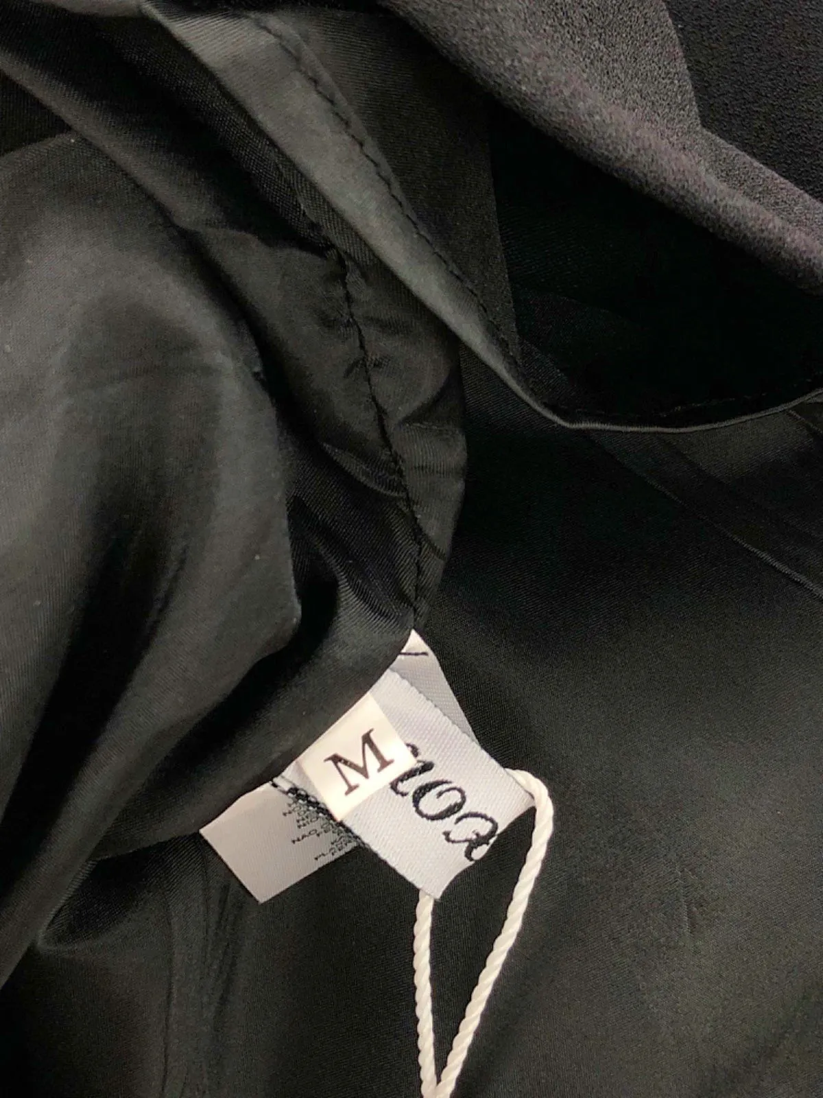 MOCO Black Long Sleeve Ruffle Detail Dress UK M