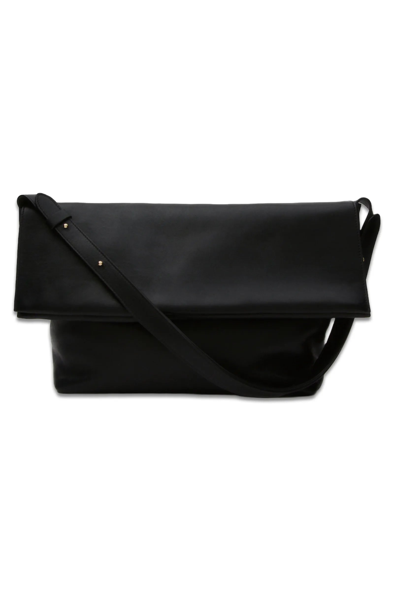 Nappa Leather Shoulder Bag With Flap