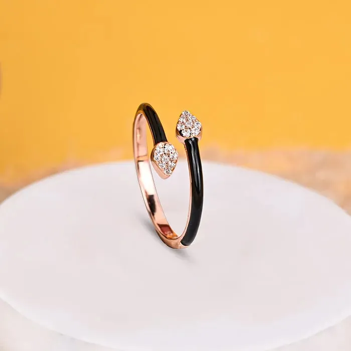 Onyx Two Stone Ring