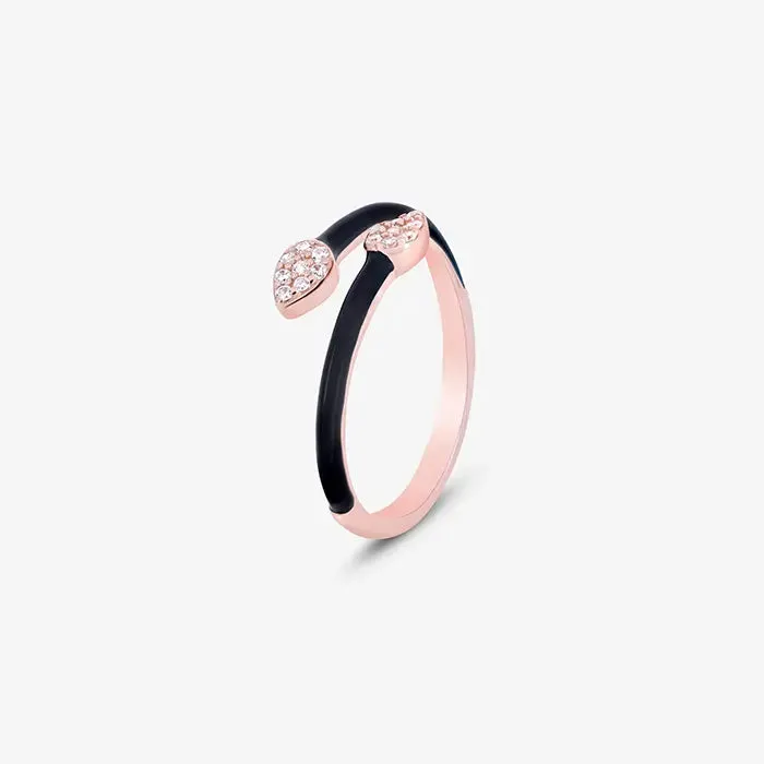 Onyx Two Stone Ring