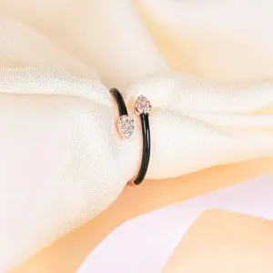 Onyx Two Stone Ring