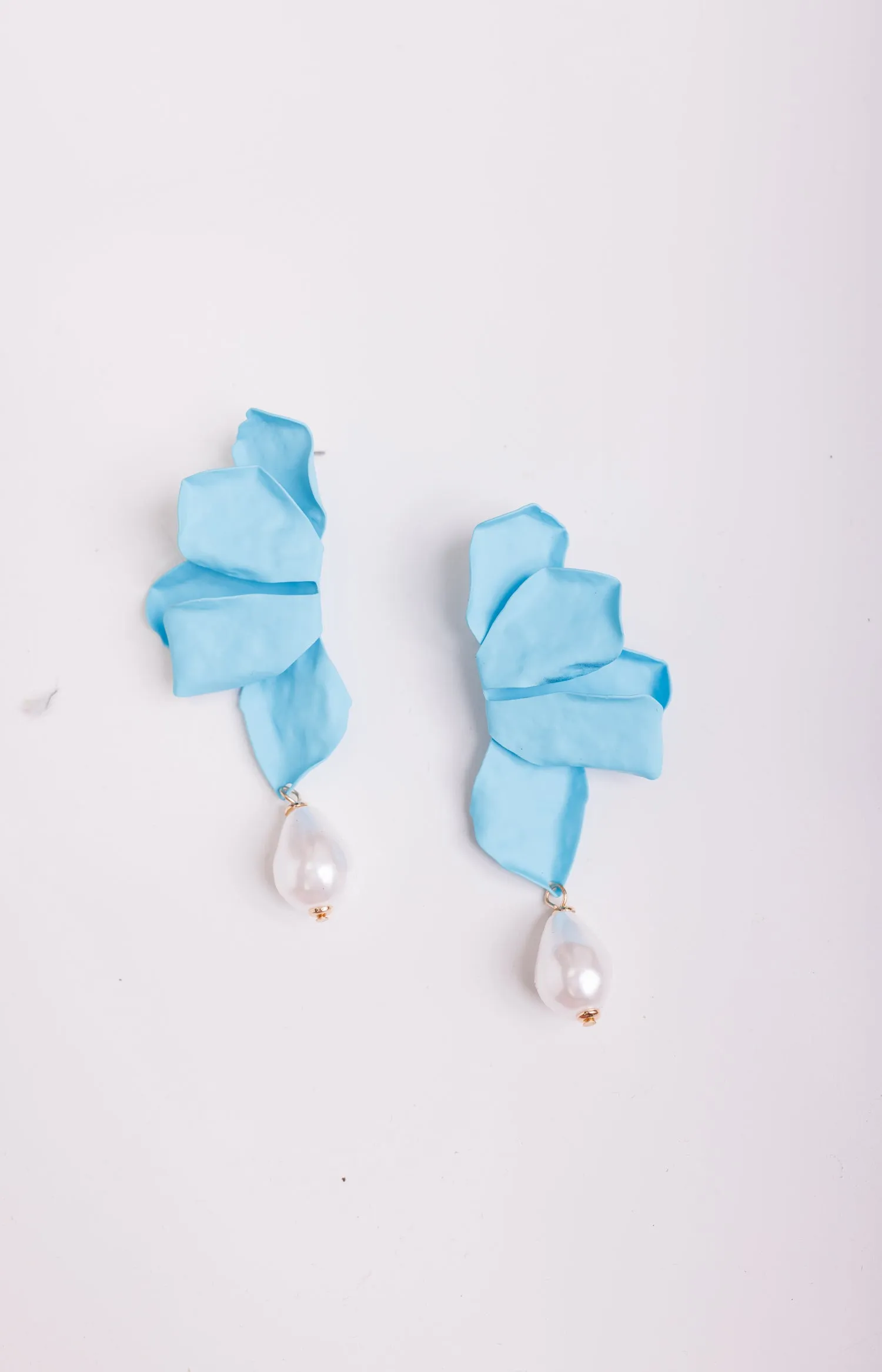 Perla Flor Earrings, BLUE