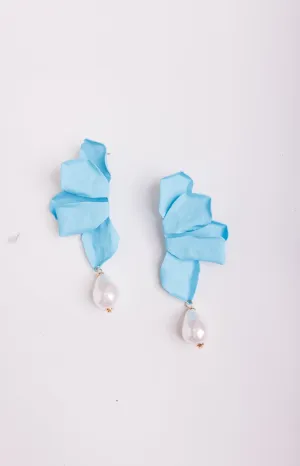 Perla Flor Earrings, BLUE
