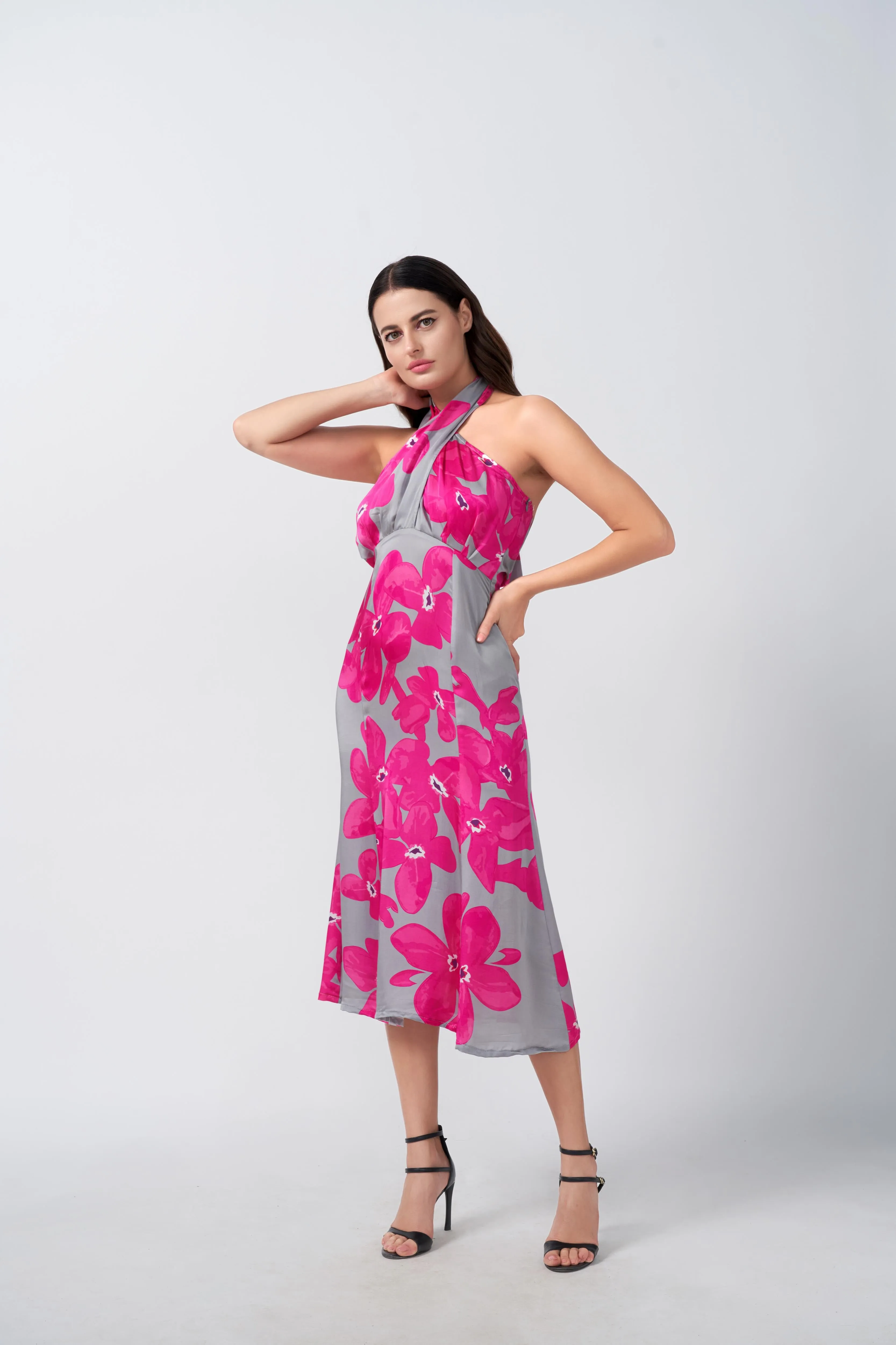 Pink Reverie Halter Dress