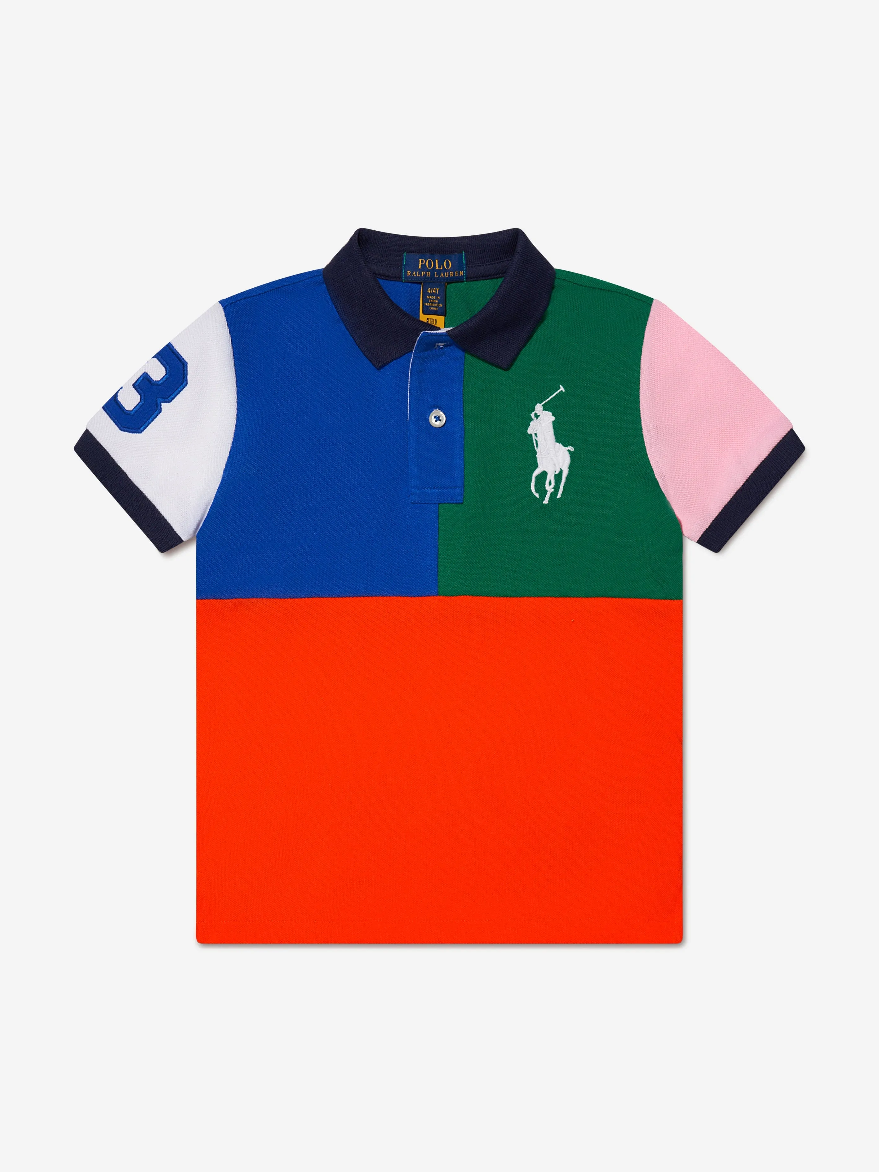 Ralph Lauren Boys Colourblock Polo Shirt in Multicolour