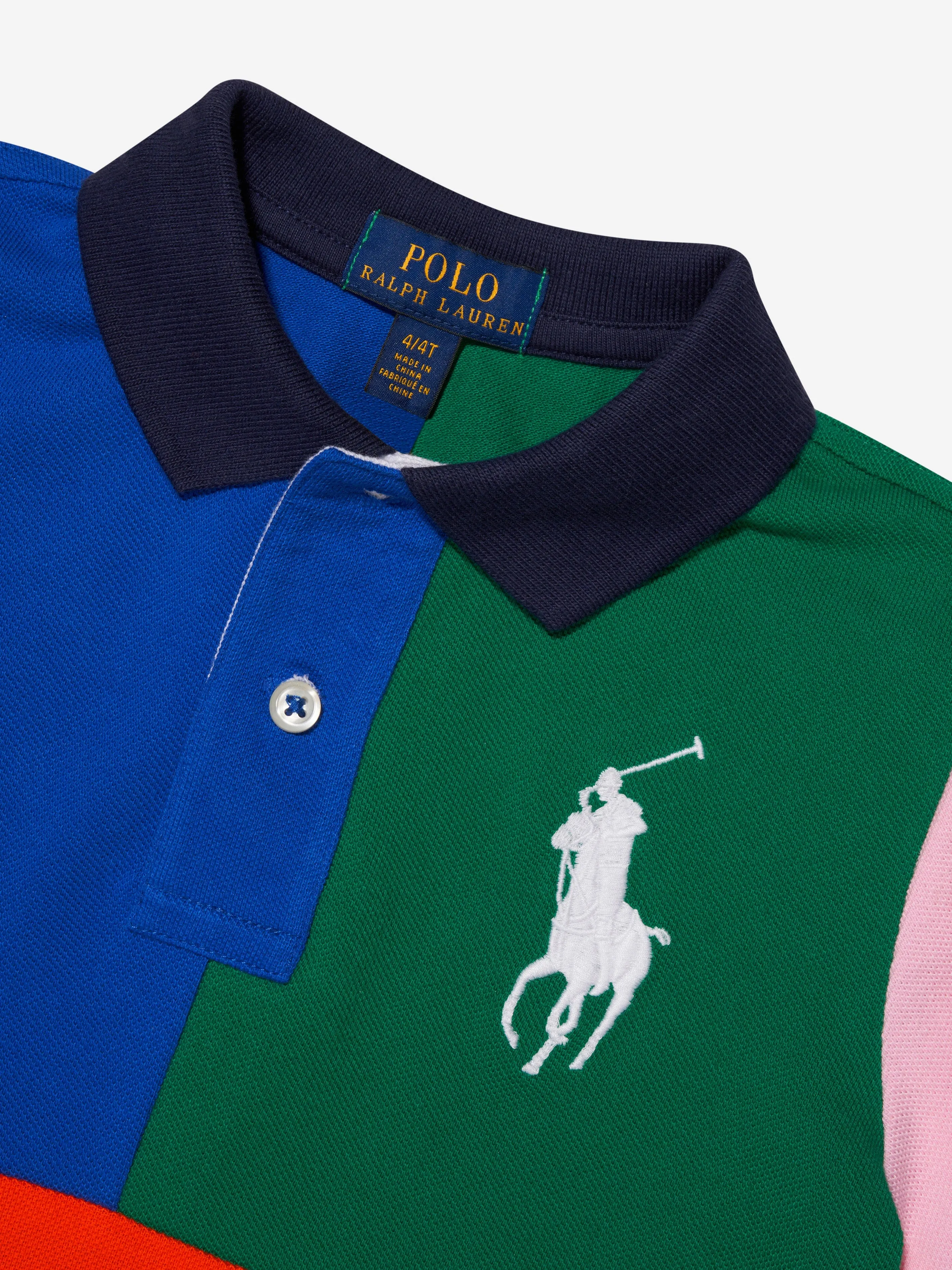 Ralph Lauren Boys Colourblock Polo Shirt in Multicolour