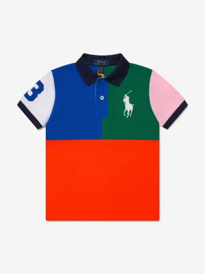 Ralph Lauren Boys Colourblock Polo Shirt in Multicolour