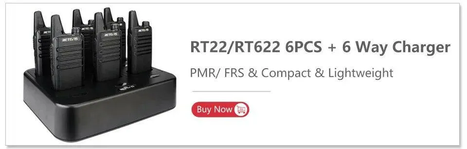 Retevis Mini Walkie Talkie 2 Pcs VOX USB Charging PMR 446 FRS License-free Portable Two Way Radio Station For Restaurant Retail