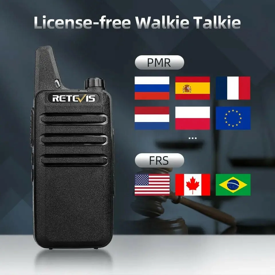 Retevis Mini Walkie Talkie 2 Pcs VOX USB Charging PMR 446 FRS License-free Portable Two Way Radio Station For Restaurant Retail