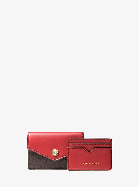 Small Logo and Leather 3-in-1 Card Case