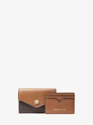 Small Logo and Leather 3-in-1 Card Case