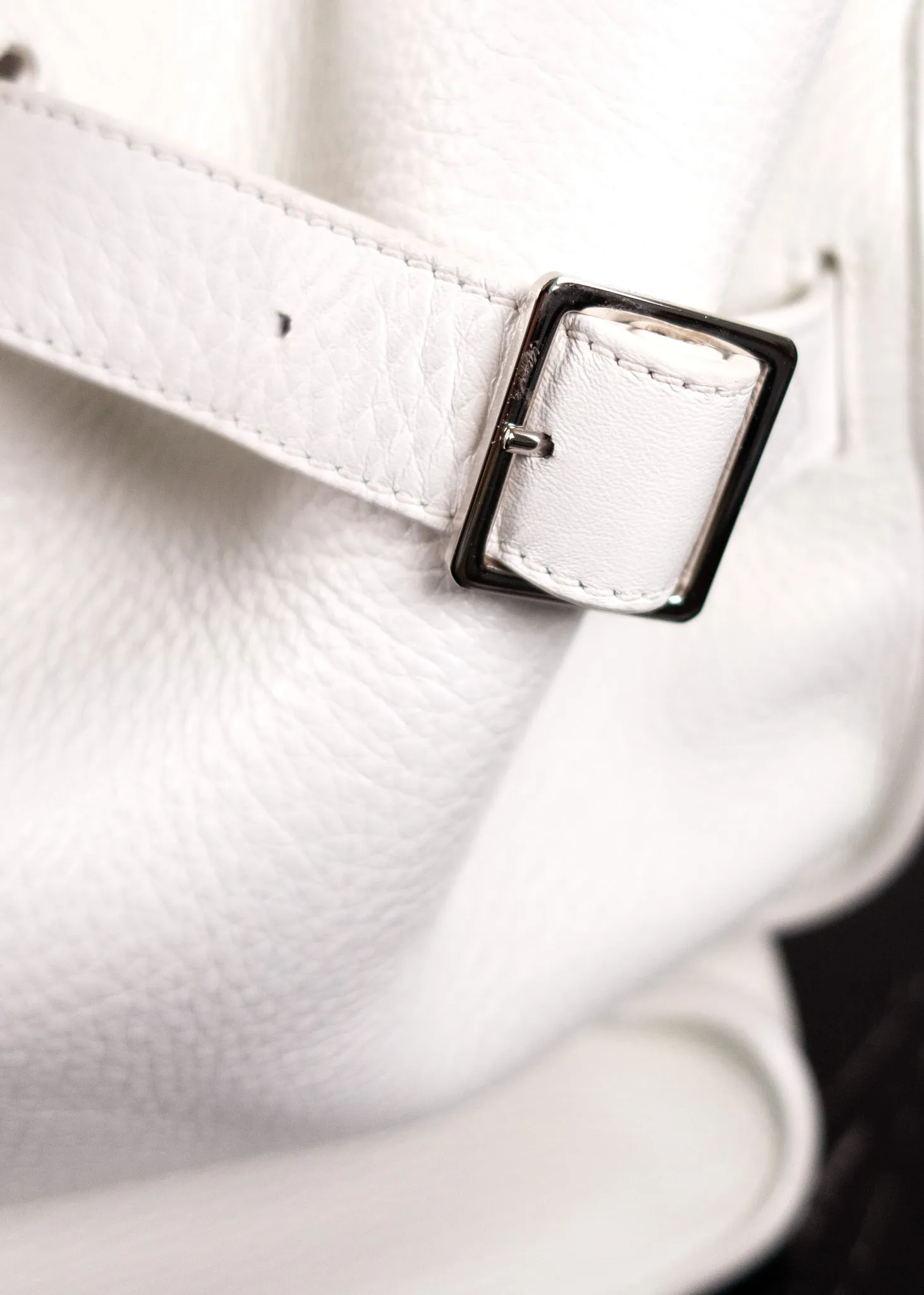 The Row Soft Margaux 15 Lux Grained Calfskin Top Handle Bag