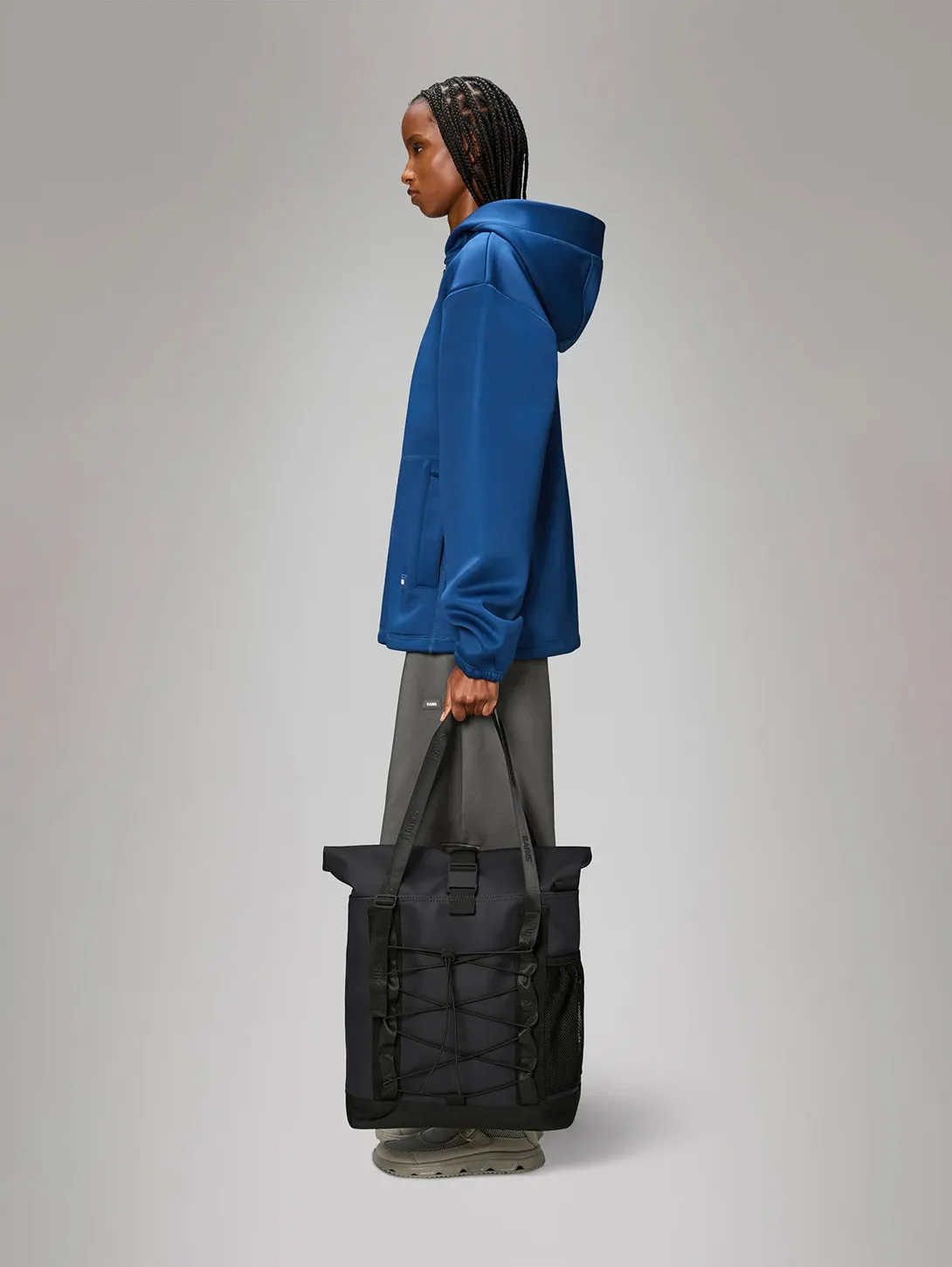 Trail Rolltop Tote Bag - Black