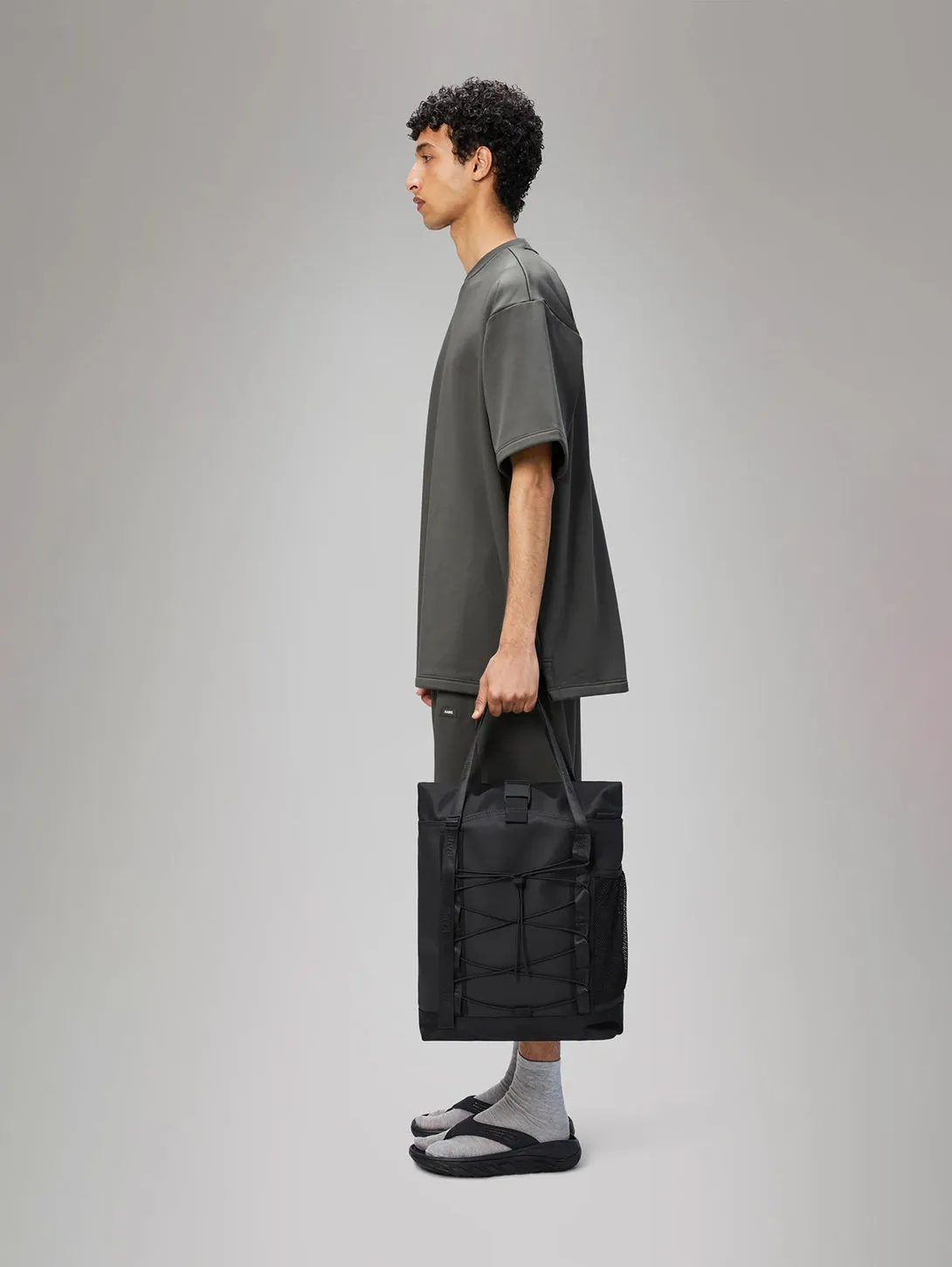 Trail Rolltop Tote Bag - Black