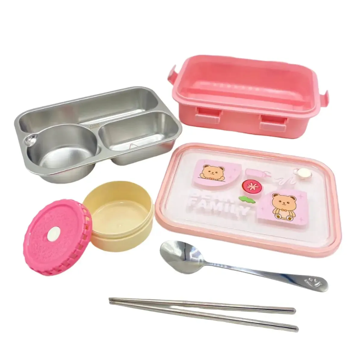 TRENDY BEAR STEEL LUNCH BOX