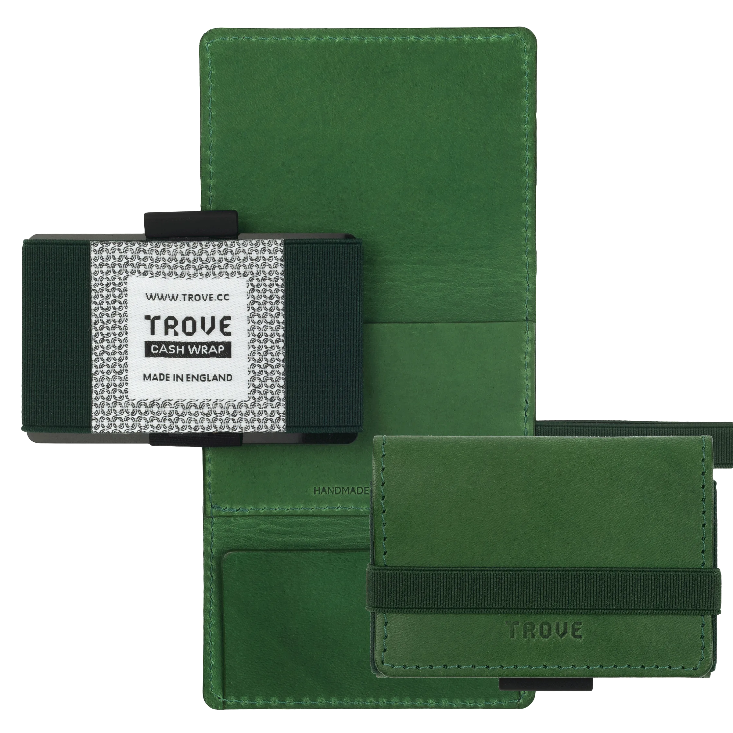 TROVE Cash Wrap: Green Leather