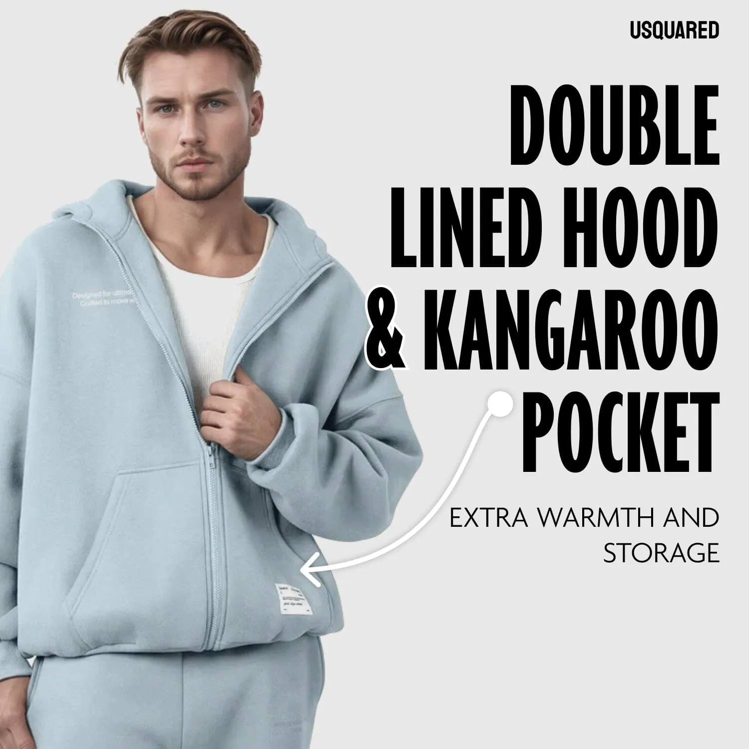 USQUARED Empower Oversized Full Zipper Hoodie