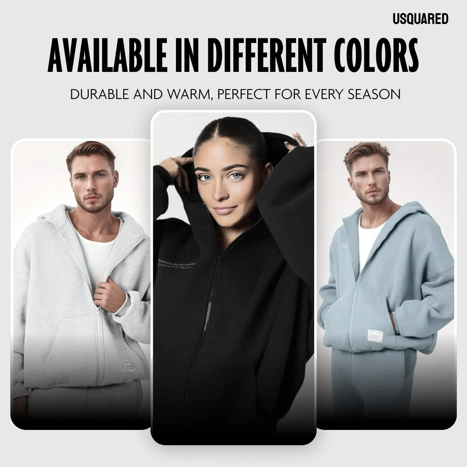 USQUARED Empower Oversized Full Zipper Hoodie