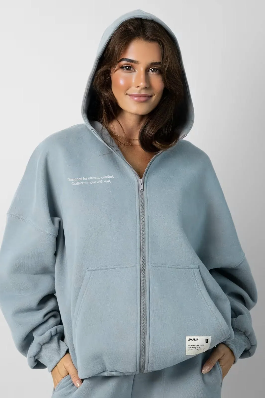 USQUARED Empower Oversized Full Zipper Hoodie