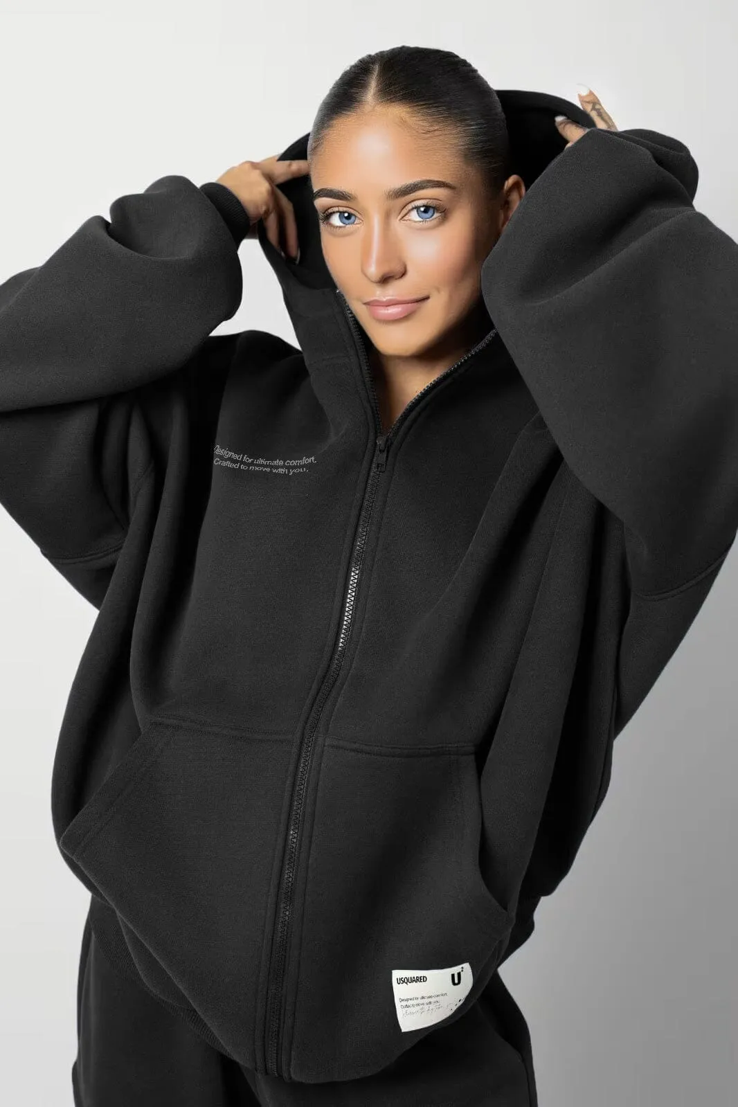 USQUARED Empower Oversized Full Zipper Hoodie