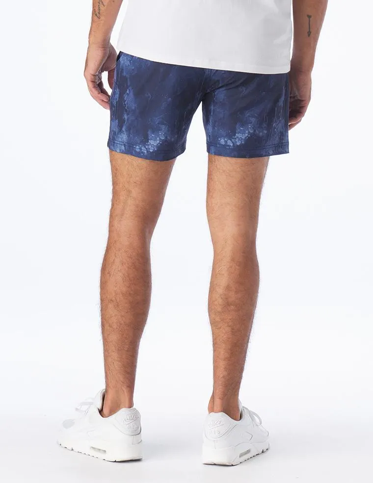 Versatility Short 7.5": Indigo Cloud Drip Print